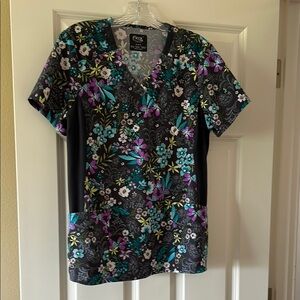 Cherokee Black and Blue Boxy Short Sleeve Tee